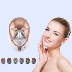 Новый светодиодный коллаген лечение кожи лица маска терапия 7 видов цветов свет уход за кожей, омоложение удаление морщин, акне лица