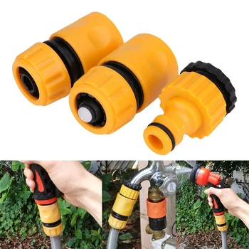 

3Pcs Fast Coupling Adapter Drip Tape For Irrigation Hose Connector With 1/4 Internal Thread Joint Garden Tools