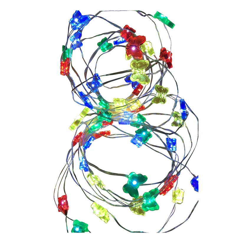 

Brand New 5M 50 LED Colorful Butterfly LED Copper Wire String Light for Christmas Party Decor Living Room Decor