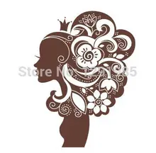 Pretty Butterfly Flower Fairy Girl Removable PVC Wall Sticker Home Decor Decals 2017 fashion custom made