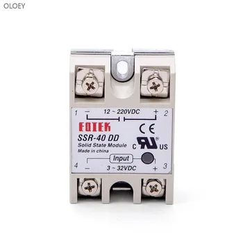 

10PCS solid state relay SSR-10 25 40 60 DD Single Phase DC Controlled voltage relay