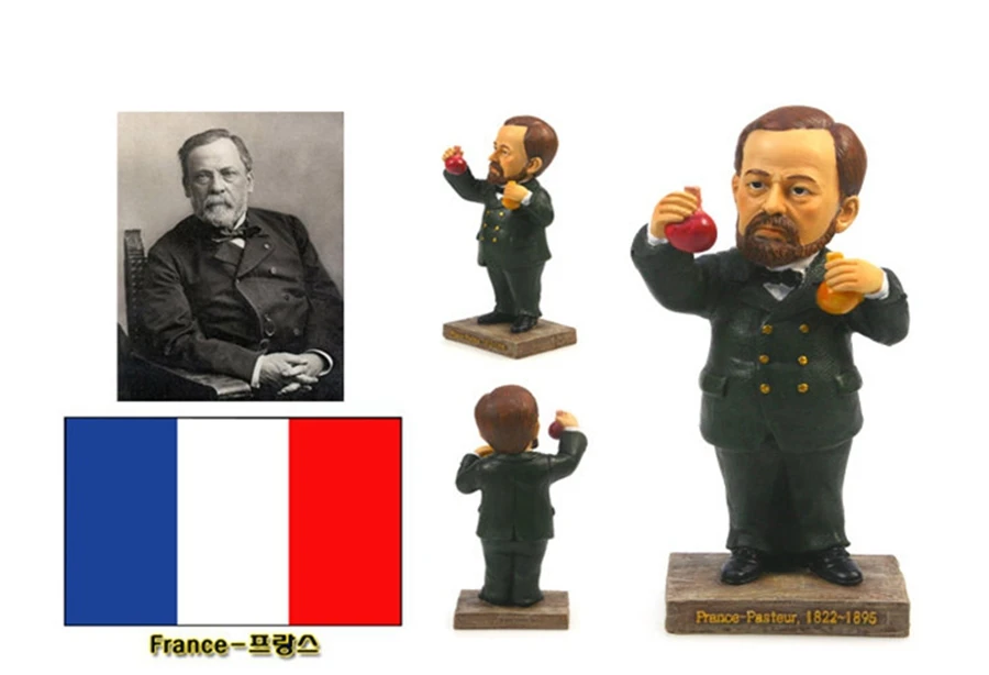 France Louis Pasteur Hand-painted Creative Resin Crafts World Celebrity Statue Tourism Souvenir Gifts Collection Home Decor 2