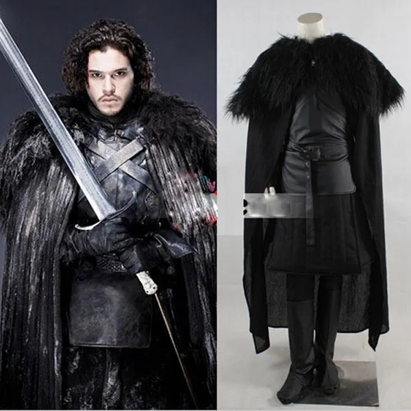

New Arrival Halloween costumes for adult Men Song of Ice and Fire Game of Thrones jon snow cosplay costume