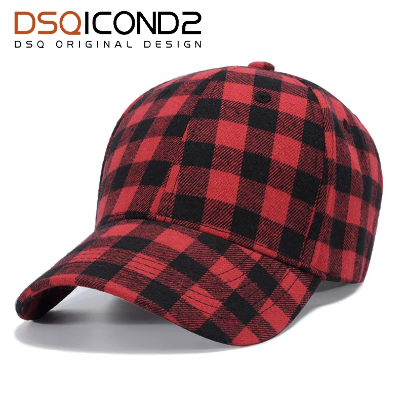 DSQICOND2 модные Бейсбол Кепки Для мужчин шляпы с застежкой сзади кепка для отдыха клетчатая шляпа Кепки Для женщин Gorras кости мужской
