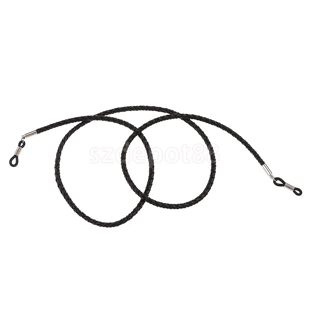 PU Leather Braid Sports Eyeglass Spectacles Glasses Chain Sunglasses Holder Neck Cord Strap Lanyard String Rope Retainer