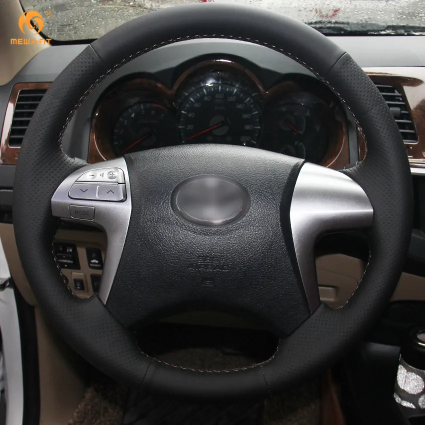 MEWANT для Тойота Королла Hilux 2012 2013 черный внешняя часть изготовлена из искусственной кожи чехол рулевого колеса автомобиля аксессуары