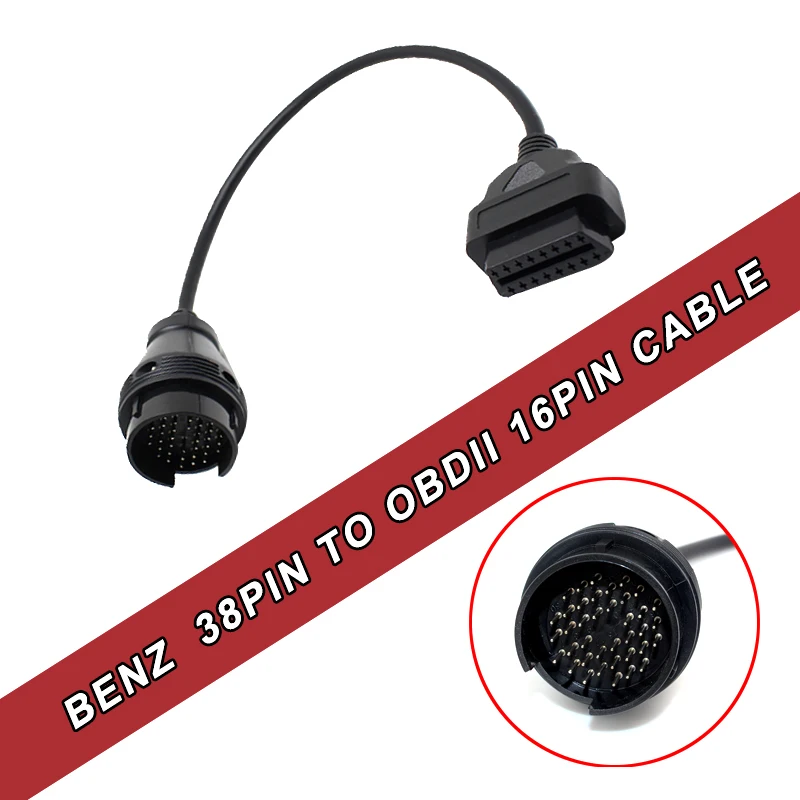 Prix pour 38 Broches à 16 Broches Connecter Le Câble De Données pour M-ercedes Benz OBD2 Scanner De Diagnostic OBD EOBD2 38pin mâle à 16 broches femelle Prix pour 38 Broches à 16 Broches Connecter Le Câble De Données pour M-ercedes Benz OBD2 Scanner De Diagnostic OBD EOBD2 38pin mâle à 16 broches femelle