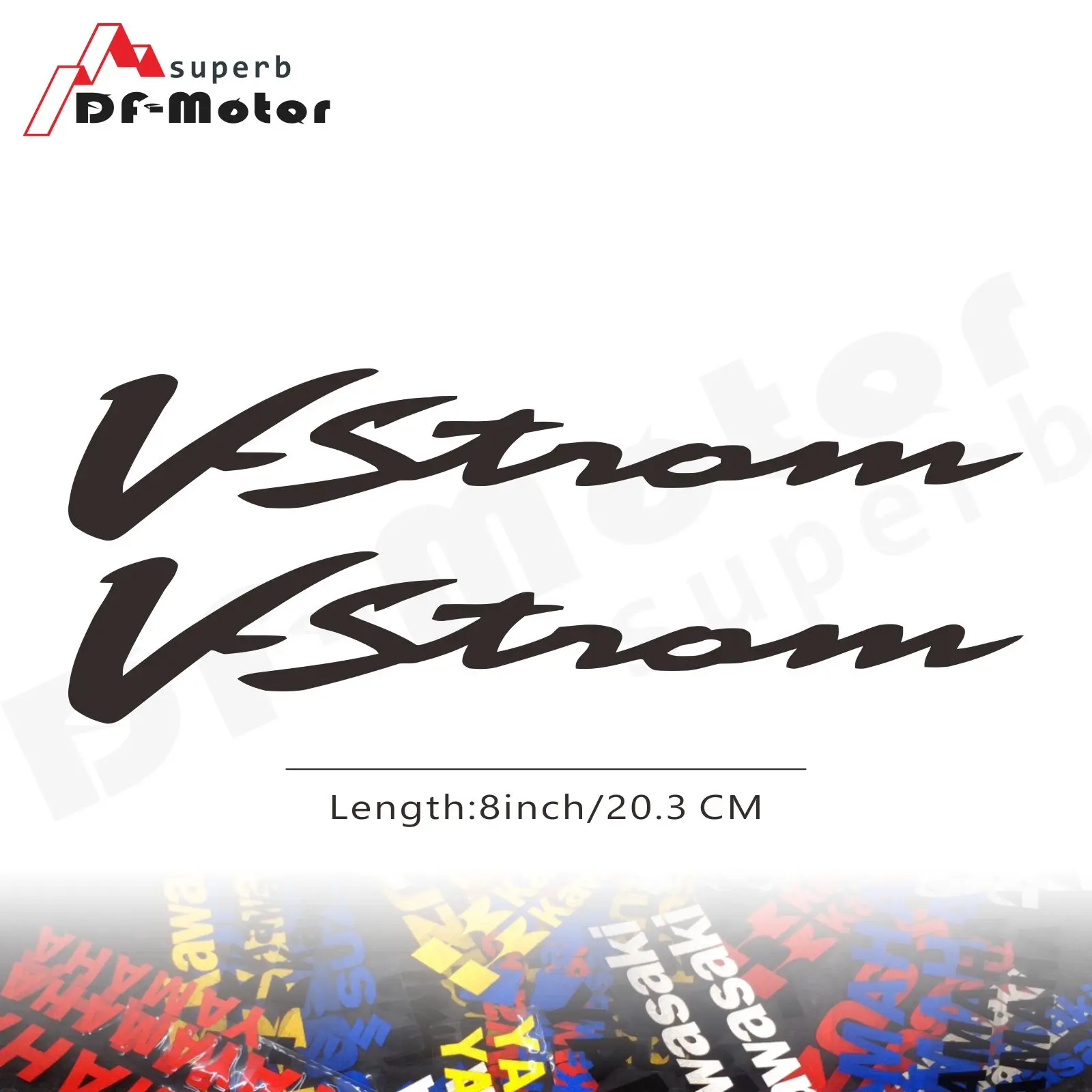 

8Inch Reflective Sticker Decal Motorcycle Car Sticker Wheels Fairing Helmet Sticker Decal for Suzuki V-Strom
