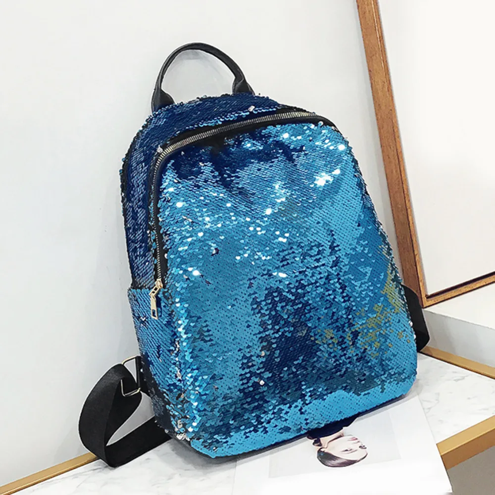 

Glitter Backpack Women 2018 Summer Sequin Backpacks Teenage Girls Bling Small Back Pack Fashion School Bag Mochilas Drop Ship