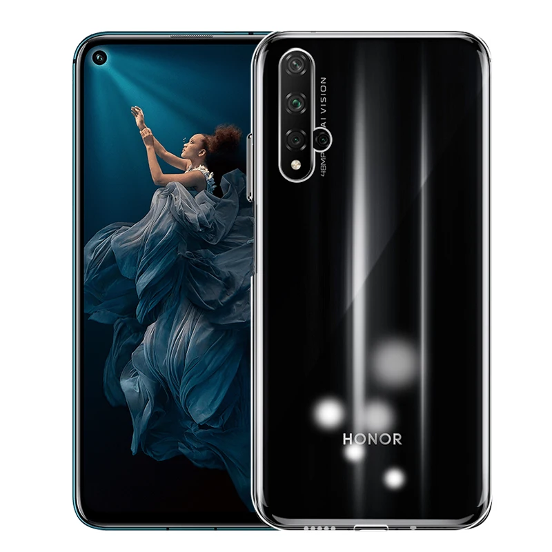 Для huawei Honor 20 чехол тонкий прозрачный силиконовый мягкий Задняя накладка чехла из