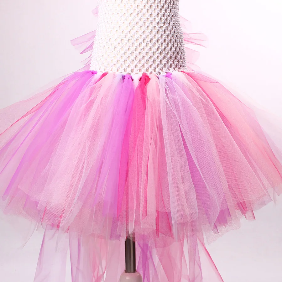 Bustle Unicorn Girl Fancy Tutu Dress Pastel Rainbow Little Pony Dress Girls Baby Halloween Purim Costume Birthday Party Dress (11)