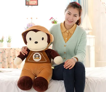 

cartoon lovely cloth monkey with hat plush toy birthday gift w5456