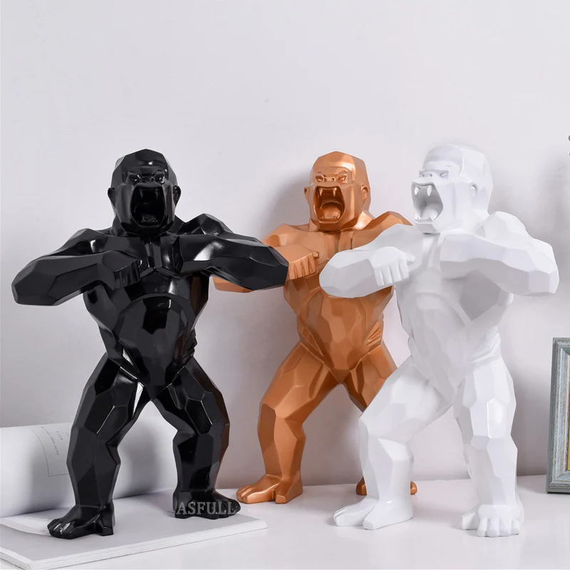 Big Size 40cm/15.74inch Gorilla Monkey Creative Home Decor Living Room Desktop Decoration Office Decorative Resin Big Size 40cm/15.74inch Gorilla Monkey Creative Home Decor Living Room Desktop Decoration Office Decorative Resin