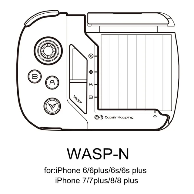 Геймпад FlyDiGi Осип с одной рукой, физический джойстик CapAir Mapping для мобильного игрового контроллера PUBG для iPhone - Цвет: WASP N