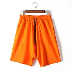 Просто. быть. никогда не хип-хоп шорты черный orange жаркое лето шорты Багги шнурок Повседневное с высокой талией шаровары Для женщин