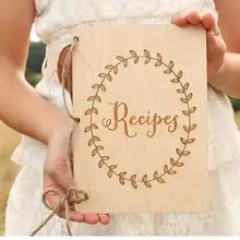 Пользовательские рецепты блокнот Свадьба его ее деревенский деревянный обет Книга набор его и ее обеты тетрадь набор свадебный душ подарок