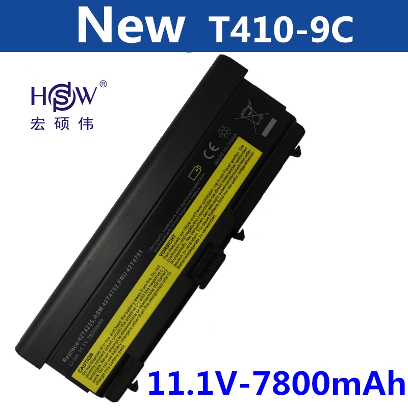 

7800mAh Battery For Lenovo ThinkPad E40 E50 L410 L412 L421 L510 L512 L520 SL410 SL510 T410 T410i T420 T510 T510i T520 W510