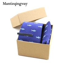 Mantieqingway с цветочным рисунком полиэстер жаккардовые галстук Gravatas Hanky запонки галстук набор для Для мужчин Формальные Свадебная вечеринка галстуки