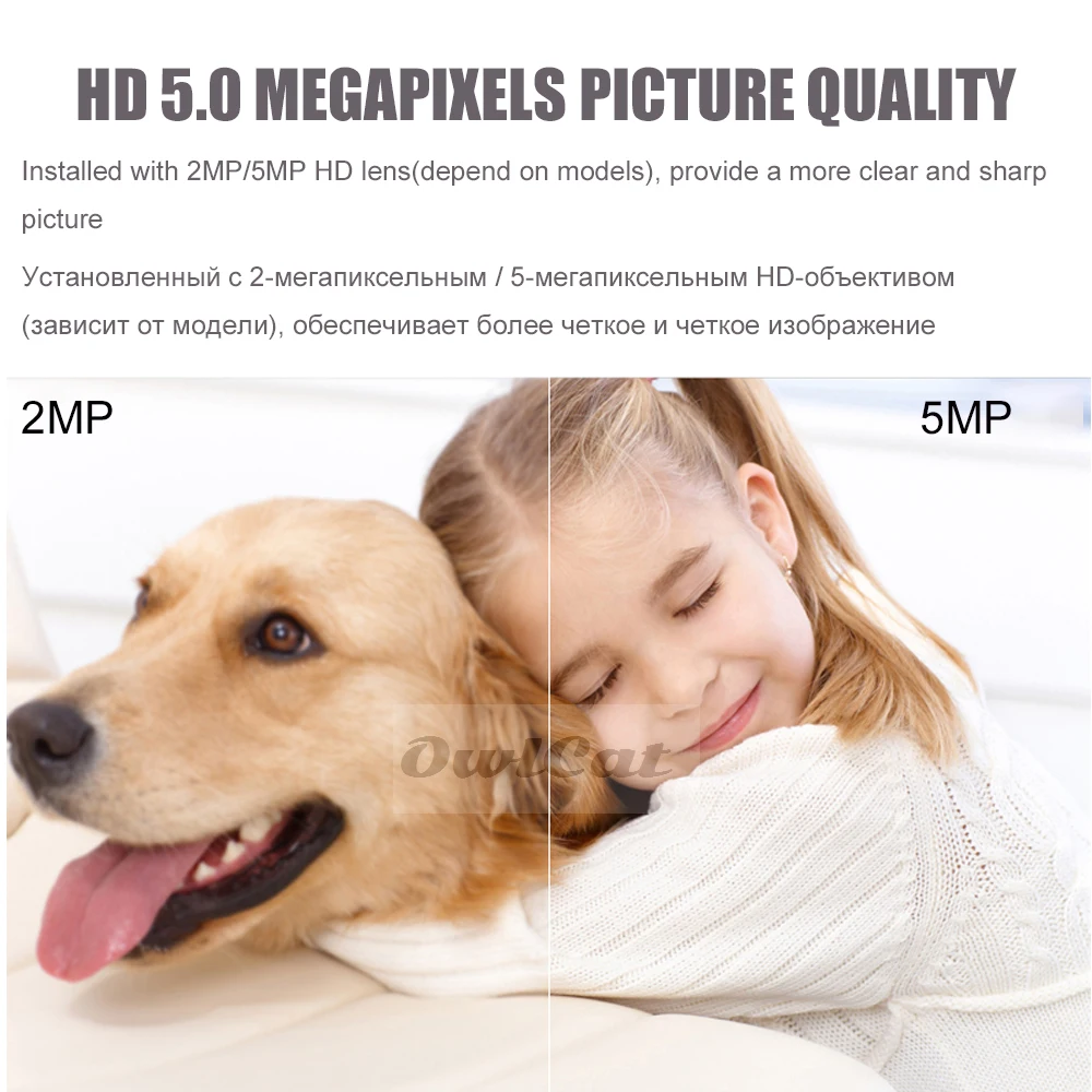 Baratos OwlCat HD 2mp 5mp PTZ inalámbrico IP velocidad Domo Cámara Wifi seguridad exterior CCTV 2,7 13,5mm Auto Focus 5X Zoom tarjeta SD ONVIF Audio