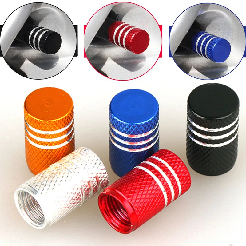 

Five colors High Quality New 4pcs/pack Theftproof Aluminum Car Wheel Tires Valves Tyre Stem Air Caps Airtight Cover hot selling