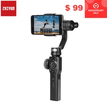 Zhiyun гладкой 4 Q 3 оси Ручной Стабилизатор на шарнирном замке для смартфона для iPhone XS XR X 8 плюс 8 7 P 7 samsung S9 S8 S7 и действие Камера