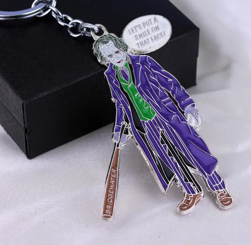 Эмалевый мужской/женский брелок с надписью Let's Put A Smile|joker keychain|keyrings for a womankeychain