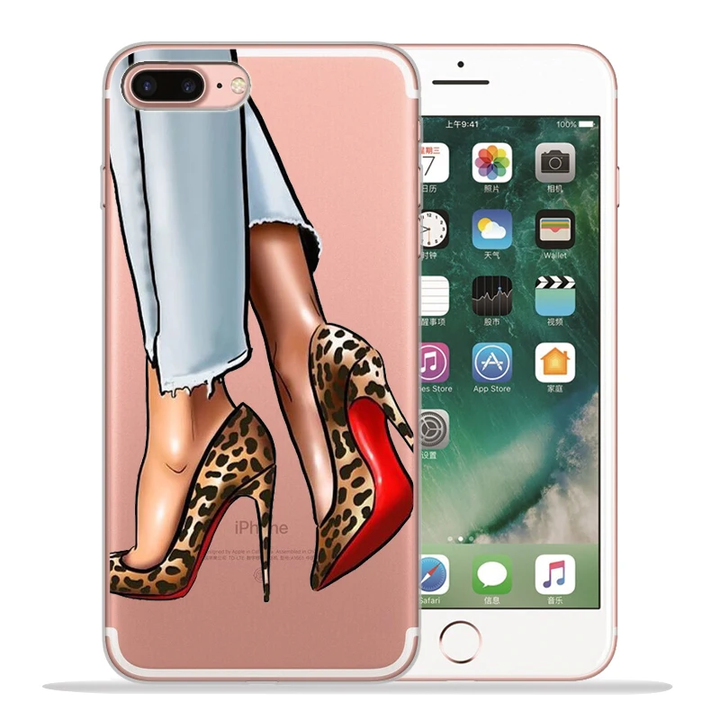 Чехол для iphone 8 модный прозрачный чехол для девушек и женщин для iphone 7 X XS Max XR 6 7 8 Plus 5S Новое поступление чехол Etui - Цвет: 06