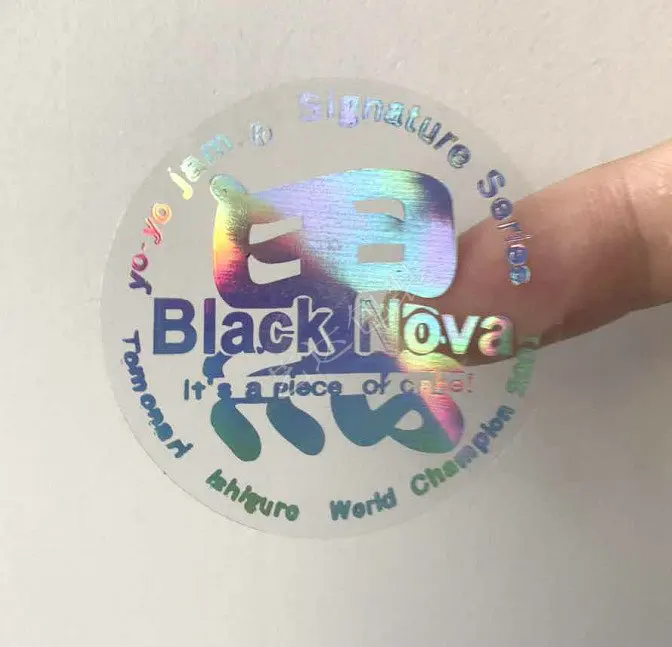 custom stickers / logo plastic PVC Vinyl paper transparent clear adhesive round hologram stationery sticker labels printing