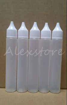 

20pcs Bottle 30ml PE dropper bottles e liquid Plastic empty slim oil eliquid bottle Pen Shape black with long caps