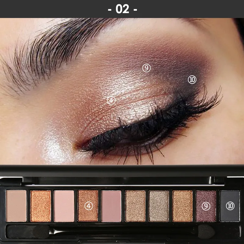 Focallure 10-colors Naked Eye Shadow Palette Nude Eyeshadow Palette Shadow для бровей Maquiagem