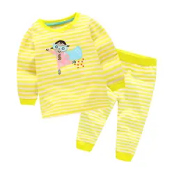 Little Maven/Детские пижамы; комплект хлопковой одежды для маленьких девочек с рисунком; От 2 до 7 лет