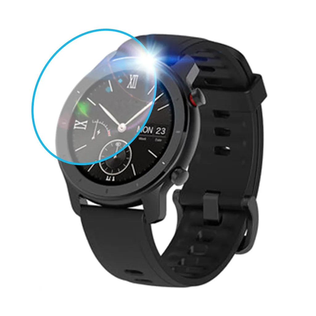 

3PCS For AMAZFIT GTR SmartWatch 42mm Tempered Glass Screen Protection Film Full Coverage Ransparent Screen Protector Decoration