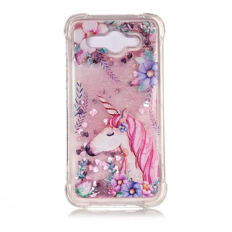 New For Huawei Y3(2017) Phone Case Dynamic Glitter Luxury Unicorn Liquid Quicksand Soft Silicone Back Cover for Y3 2017 |