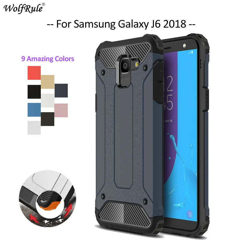

For Fitted Cases Samsung Galaxy J6 2018 Case TPU & PC Armor Bumper Pouch Phone Case For Samsung J6 2018 Cover J600G 5.6''