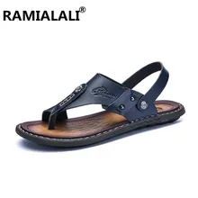 Мужские сандалии; мужские пляжные сандалии из спилка; брендовая мужская повседневная обувь; Вьетнамки; мужские шлепанцы; кроссовки; Летняя обувь; большие размеры 38-47