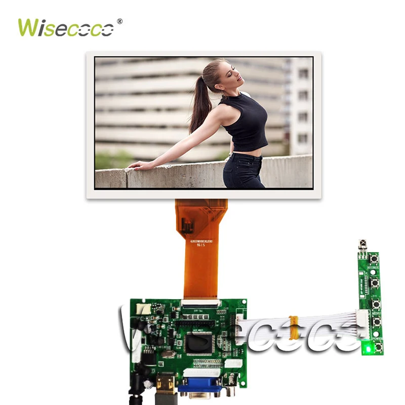 

Wisecoco 7.0" inch Raspberry Pi LCD Display Screen TFT LCD Monitor AT070TN90 92 94 + TY2662-V1 Driver controller Board