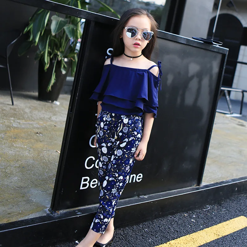Girls set 2 pcs Top Shorts sets off shoulders Outfit Summer Set Age 1 2 3 4 5 yr