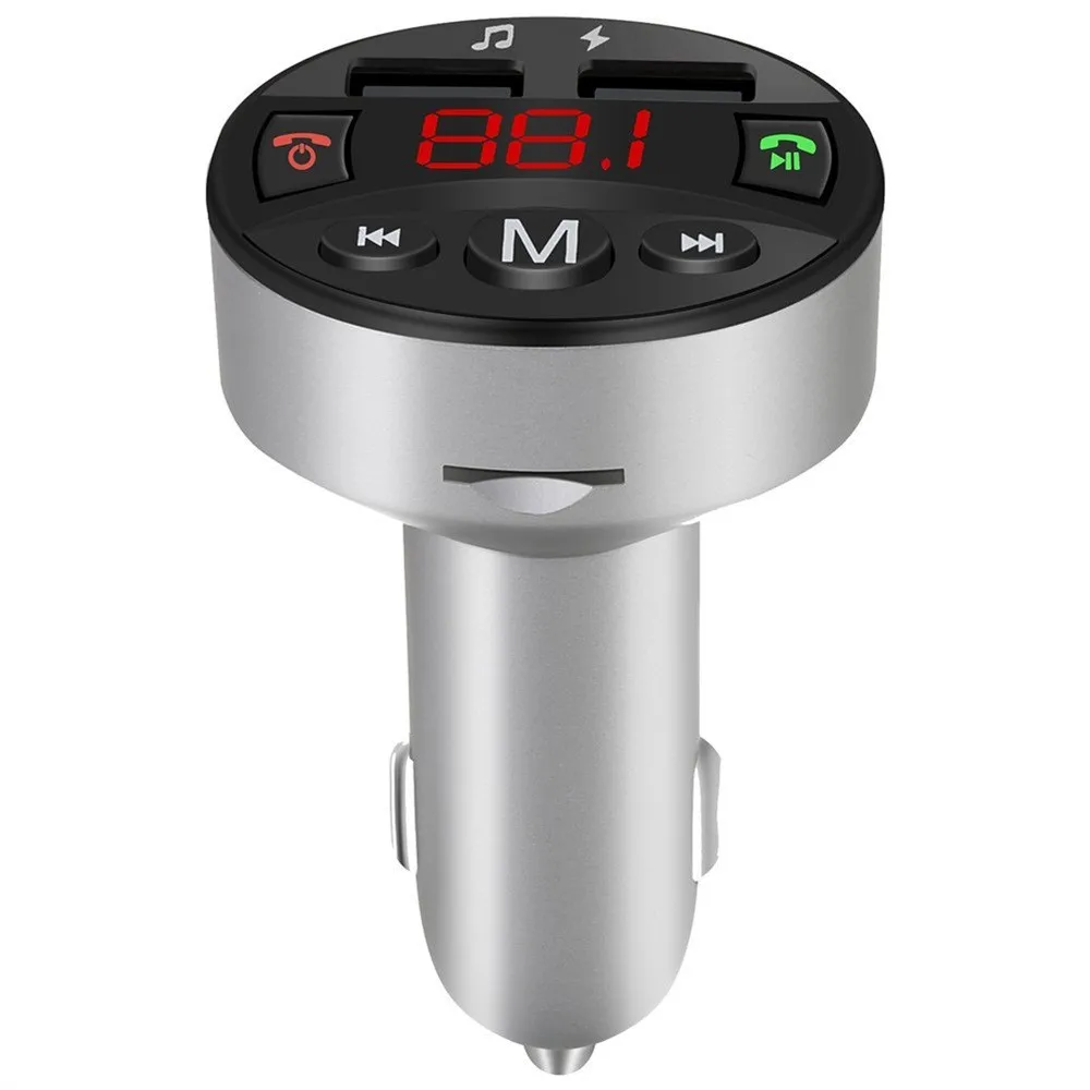 

auto USPS Bluetooth Car Kit Wireless FM Transmitter Dual USB Charger Audio MP3 Player FM36 car accessories 2019 NEW