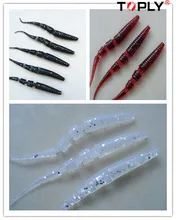 50pcs*9cm/3.6inch Fishing Plastic Soft Lures Artificial Silicone Worm Baits ice fishing lure carp fishing lure