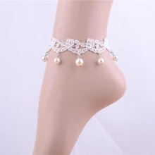 anklet hand for diy accessories fashion lace bride aesthetic anklets fashion accessories