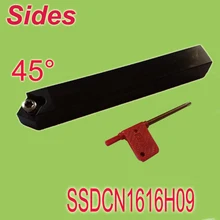 Free Shiping SSDCN 16 16 100mm SHK16MM 45 Degree External Screw Down Locked Lathe Tool Holder