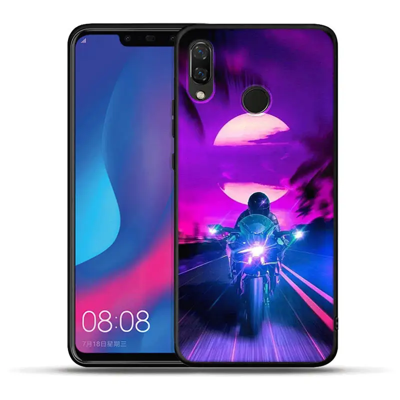 Модные «городская улица» мотоцикла чехол для Honor 20 Pro 10 9 9i 8 Lite 8X 8C 8S 7A 7X V20 вид 20 Силиконовые чехлы Fundas