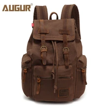 AUGUR модный мужской рюкзак, винтажный холщовый рюкзак, школьная сумка, мужские дорожные сумки, большой вместительный дорожный рюкзак для ноутбука, сумка
