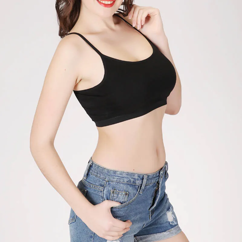 

Bras women plus size bust 120cm Wire free One-Piece solid Bras women black gray white khaki colors
