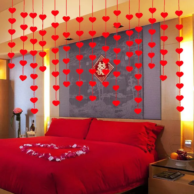 16 unids corazones colgantes decoracin romntica habitacin de matrimonio diy no tejida guirnalda amor creativo corazn - Decoracion Romantica 16 unids corazones colgantes decoracin romntica habitacin de matrimonio diy no tejida guirnalda amor creativo corazn - Decoracion Romantica