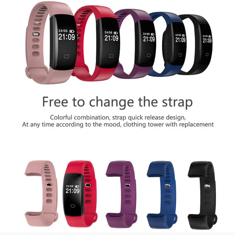 Smart Wristband Heart Rate Monitor IP67 Sport Fitness Bracelet Tracker Smart Bluetooth band For Android IOS PK miband 2 ID107