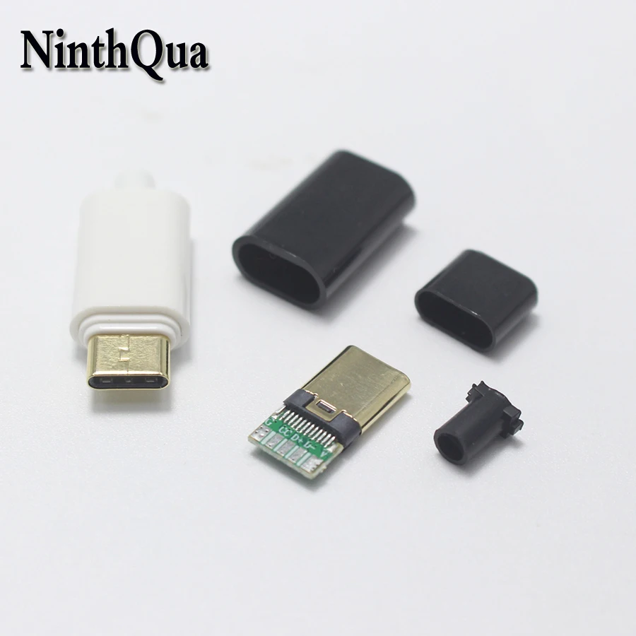 Ninthqua 2sets Otg Usb 3 1 Type C 5pin Gold Plated For Diy Fast