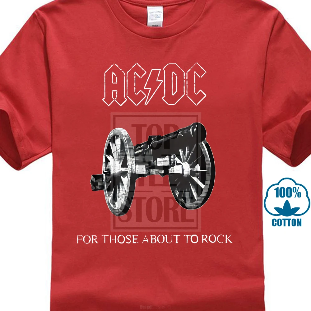 Группа acdc для тех о рок футболка для мужчин S - Цвет: Красный