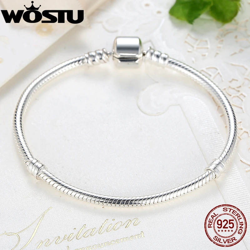 Kopen Luxe Originele 100% 925 Sterling Silver Snake Chain Armband voor Vrouwen Authentieke Charme Sieraden Pulseira Gift XCHS902