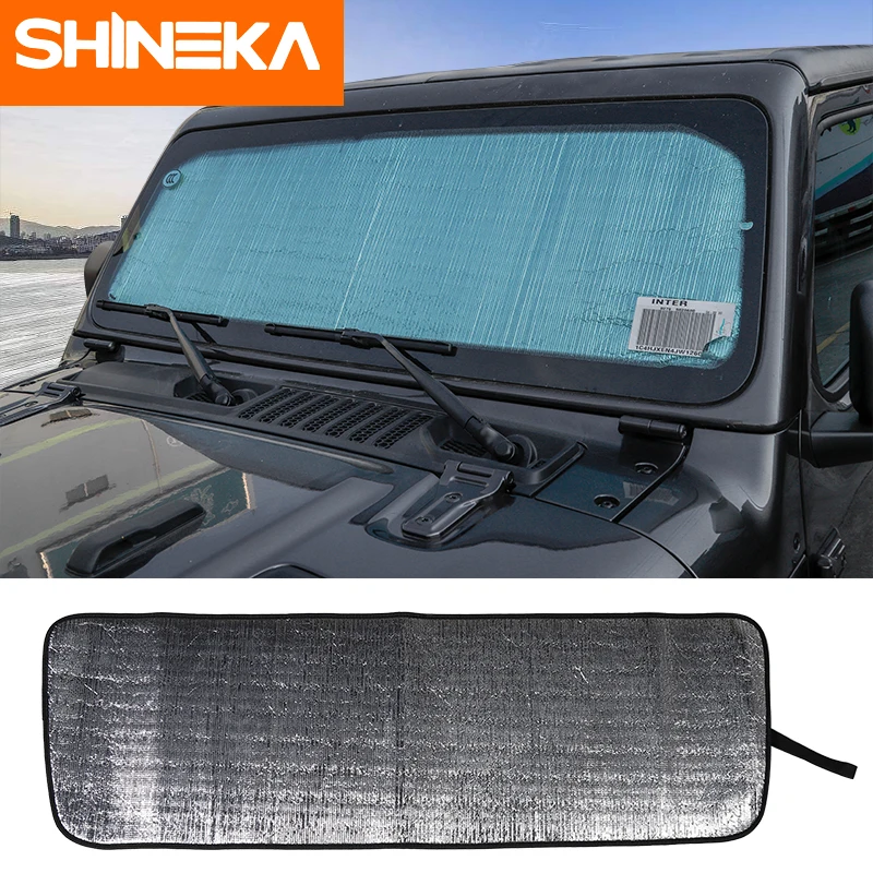 SHINEKA Windshield Sunshades Car Sun Shade Side For Jeep Wrangler JL 2018 Accessories SHINEKA Windshield Sunshades Car Sun Shade Side For Jeep Wrangler JL 2018 Accessories